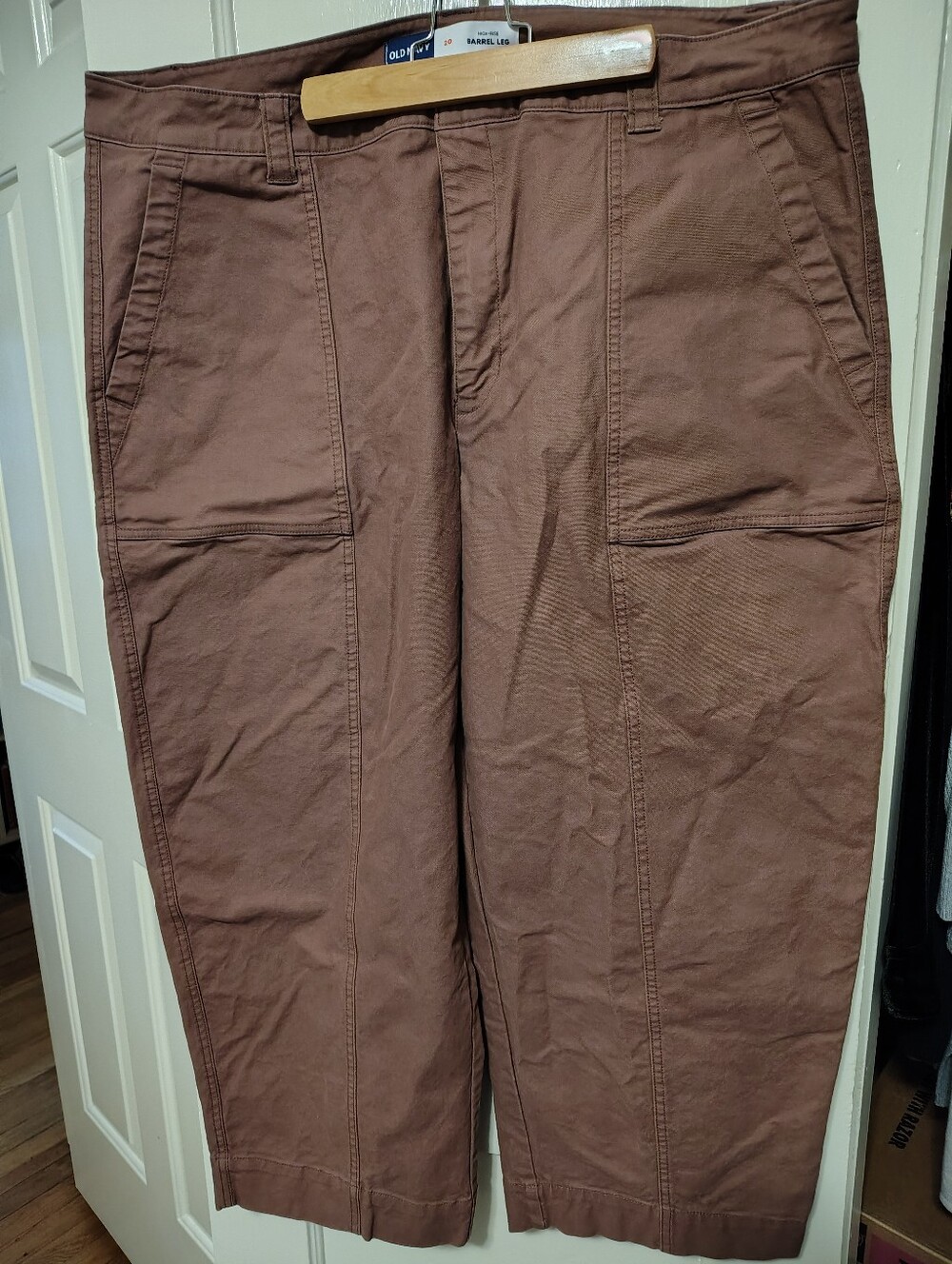 Old Navy Barrel Leg Pants, Size 20, dark brown